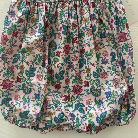 Ralph Lauren 3 9 Months Baby Girl Pink Floral Romper NWT - Picture 3 of 7